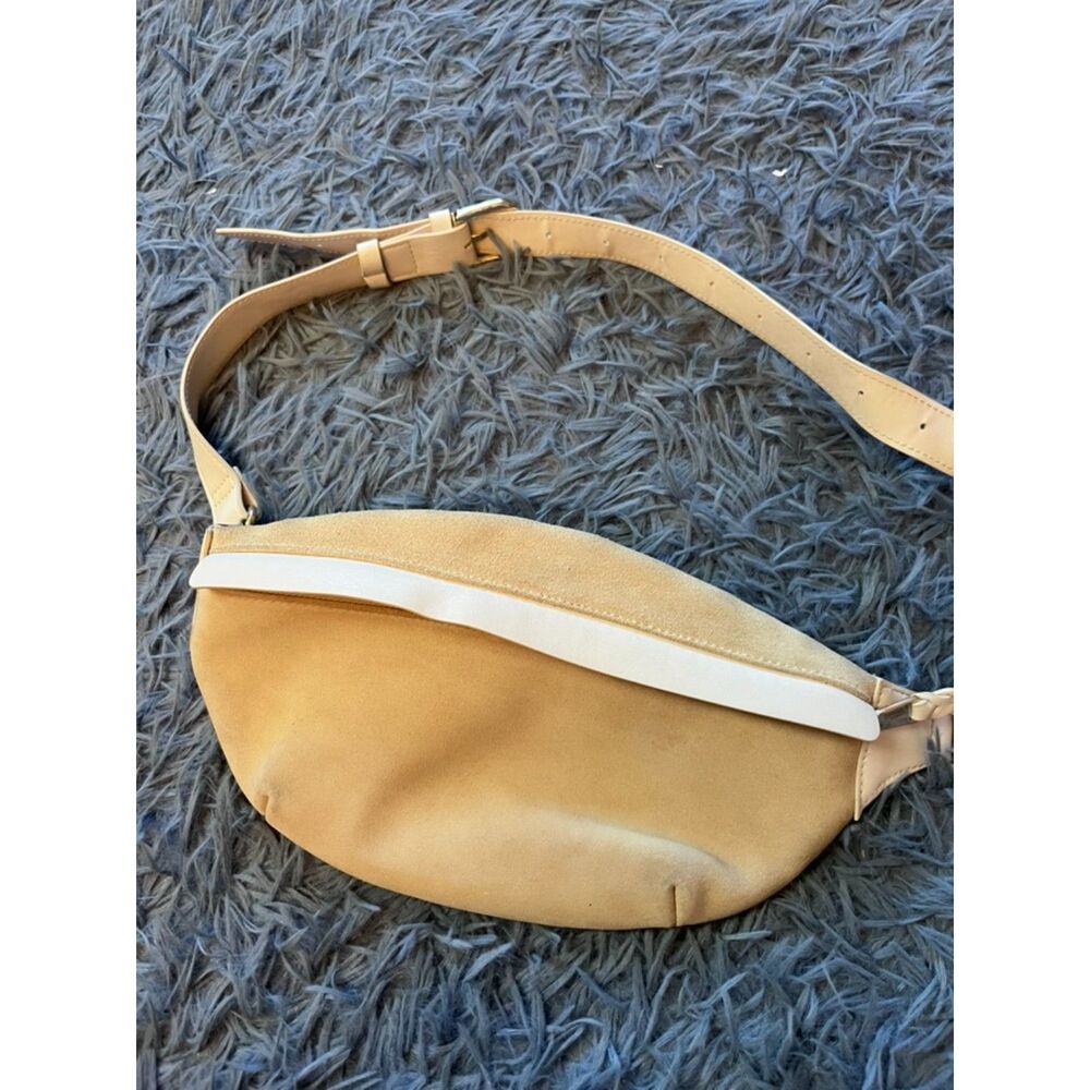 H&M Cream Leather Suede Belt Bag